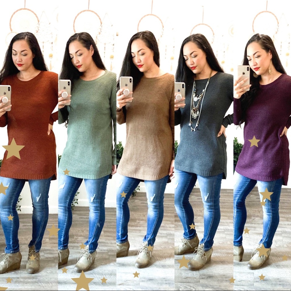 Mocha Crew Neck Sweater - Picture 3 of 4